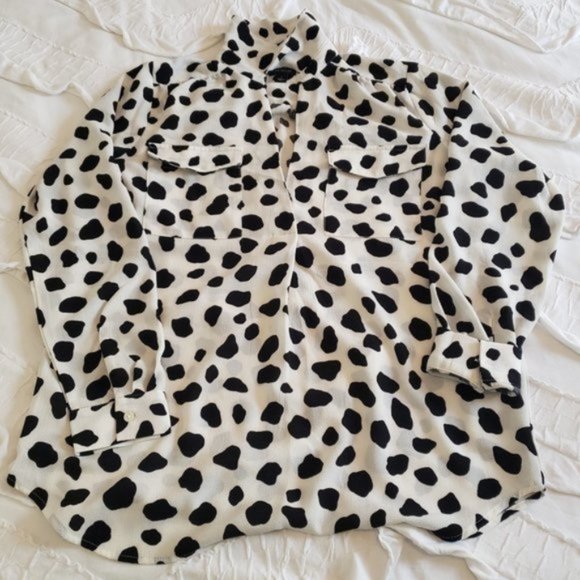 NWOT Ann Taylor Patterned Button Down - Picture 1 of 3